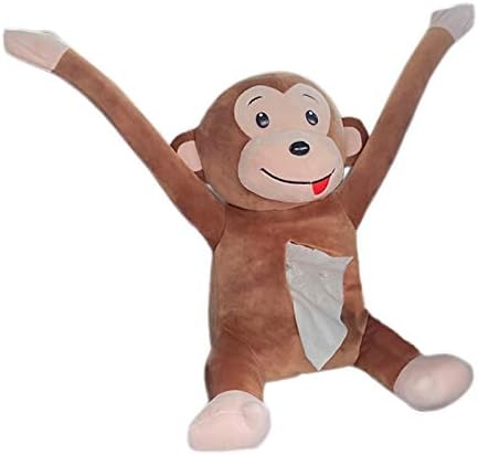 WOMENQAQ Cartoon Monkey Box Калъф За Салфетки Творчески Държач За Кърпички Monkey Box Почистване и Организаторите Организаторите и Шкаф За съхранение