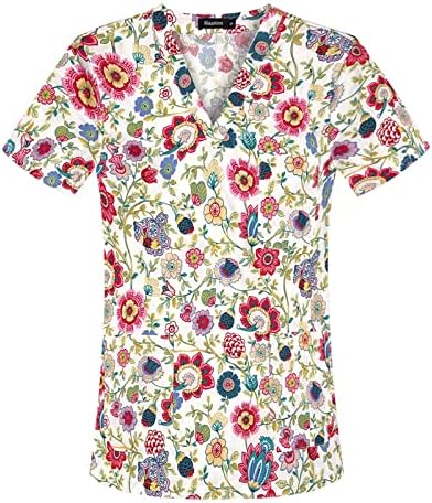 Основите на MIASHUI за жени, дамски топ с V-образно деколте и анимационни принтом работни тениски, блуза с работни ризи,