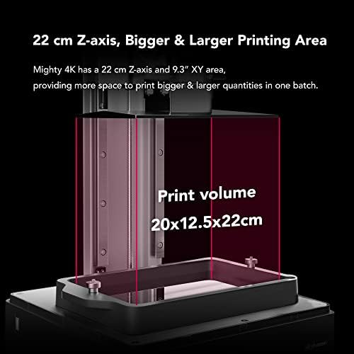 3D принтер phrozen Sonic the Mighty 4K с голям LCD дисплей на полимерна основа, обем на печат L7,9 x W4,9 x H8,7,