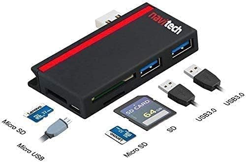 Лаптоп/таблет Navitech 2 в 1 USB 3.0/2.0 Адаптер-hub/вход Micro USB устройство за четене на карти SD/Micro SD слот, Съвместим