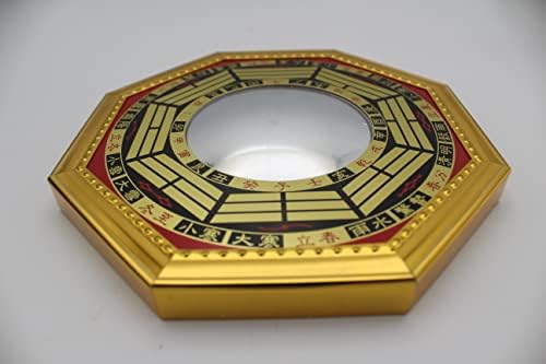 Честит Подаръци 7,5 Китайската Източна Защита на Фън Шуй Домашен Златен Bagua Куполна Огледало, BG007