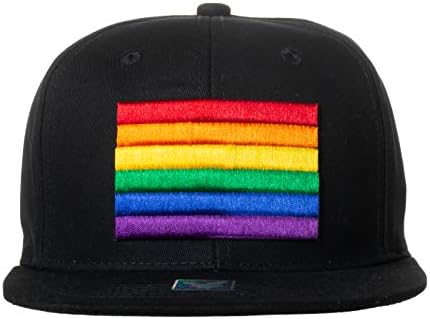 Бейзболна шапка LGBTQ + Rainbow Pride възстановяване на предишното положение Cap - Качествена Бродирани Черна Шапка