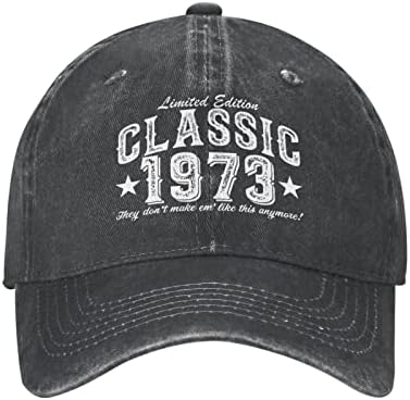 50-Годишният Ретро Автомобил 1973 Шапка Унисекс Класик 1973 бейзболна шапка на 50-ия Рожден Ден за Жените Шапка