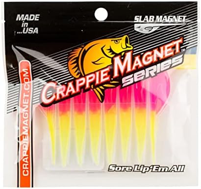 Стръв Crappie Magnet Leland's 8-Опаковката Slab Magnet Grub Body Pack, принадлежности и Аксесоари за риболов на Сладководна