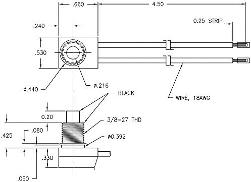 Основната Tools CT126-LS-A Черен Бутон-Водоустойчив прекъсвач