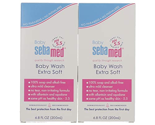 Sebamed Бебе Wash - Много меки бутилки обем 6,8 унции (опаковка от 2 броя)