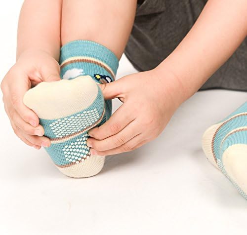 Нескользящие Памучни чорапи Flanhiri за малки момчета и деца с Гърчове,