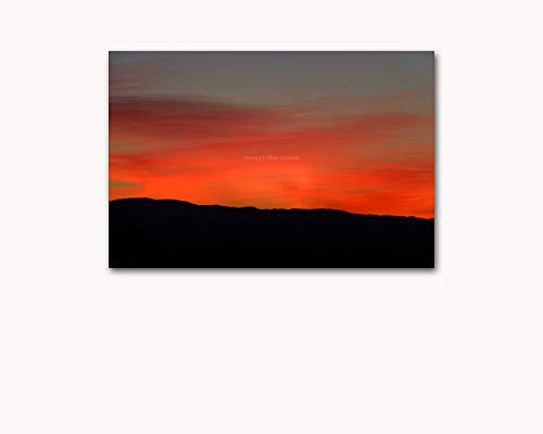 Абстрактна Картина на Залез слънце върху ПЛАТНО Картина на Природата Интензивен Светлинен Принт в стила на Изобразителното