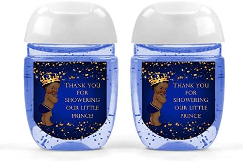 Етикети за дезинфектант За ръце Buerhanerry 90 Royal Prince, Етикети с Надпис Prince Baby Shower Thank You, Подарък