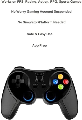 Безжичен геймпад DULASP Bluetooth, за мобилен гейминг контролер, Игри и джойстик, безжичен гейм геймпад Bluetooth за игри и развлечения Лесно управление, ще ви позволи да се нас