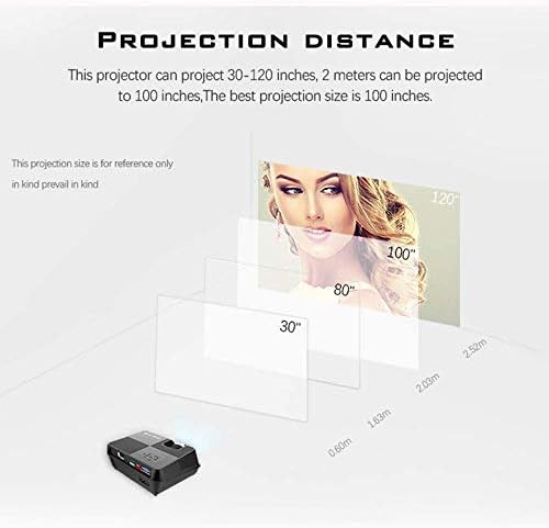 Преносим проектор DROS Мини проектор С вградена стойка за динамиката на Hd 1080p Ръчна Настройка на фокуса е Съвместимо с вашия