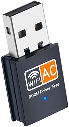 USB WiFi Адаптер, двойна лента Безжичен USB WiFi Адаптер 5G/2.4 G за КОМПЮТРИ, Високоскоростен WiFi адаптер 600 Mbps