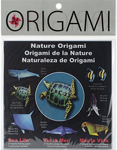 Yasutomo 4762 Сгъваема хартия за оригами EMS, Морски живот, на 6 на 6 сантиметра, 27 опаковки