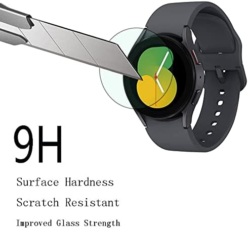 Защитно фолио SHUAXI (3 + 2), която е съвместима с Samsung Galaxy Watch 5 (40 мм)/ Galaxy Watch 4 (40 мм), филм от закалено стъкло със защита от надраскване с висока разделителна способност, пъ?