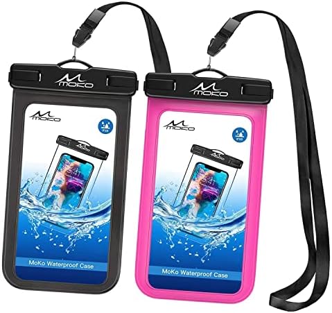 Водоустойчив калъф за телефон MoKo, 2, Подводен Калъф за мобилен телефон, Суха чанта с каишка за ръка, Съвместим с