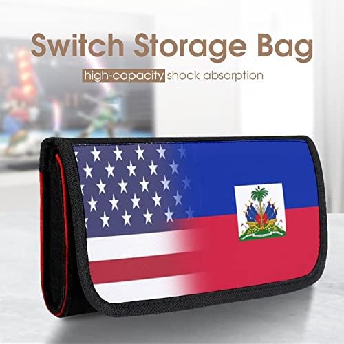Чанта за носене на Американското Хаити, която е Съвместима с Щампи Switch Защитен Калъф Тънък Войлочный Торбичка с 5 Карточными