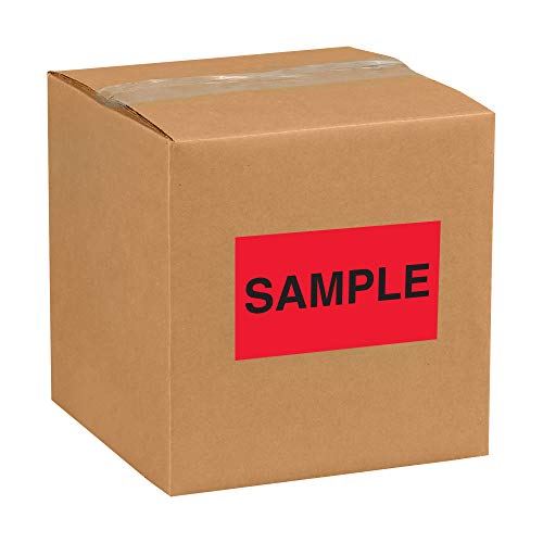 Aviditi Tape Logic 3 x 5, флуоресцентно червено стикер Проба, за доставка, обработка, опаковане и преместване