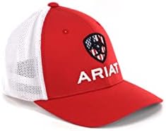 Мъжки Червена Шапка ARIAT с логото на Flexfit USA Shield