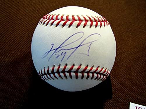 Дейвид Ортиз 2004 Wsc на Бостън Ред Сокс Копито Подписа Авто 04 Ws Game Oml Baseball Jsa - Бейзболни топки с автографи