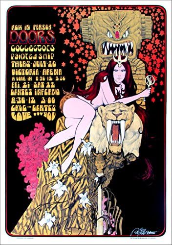 Билборд концертно турне на Doors Victoria Arena 1967 , подписан от Боб Маса