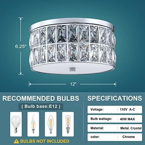 Челно Осветление от 3 Лампи е 12 Инча K9 с Кристал Хромирани елементи, Тавана Лампа с Подово Монтиране, Модерен Дизайн