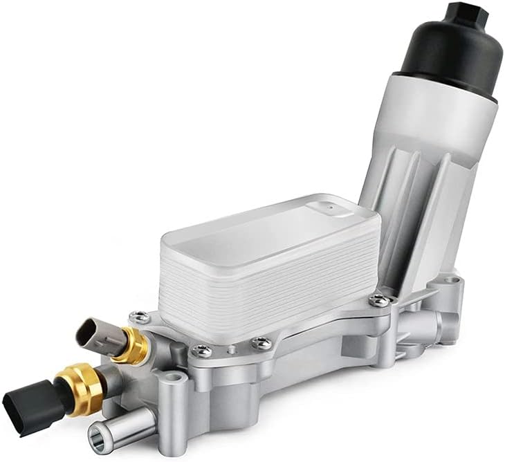 926-959 Алуминиев Корпус Маслен филтър на двигателя Комплект Маслен радиатор с Подплънки и сензори е Съвместим с 2011-