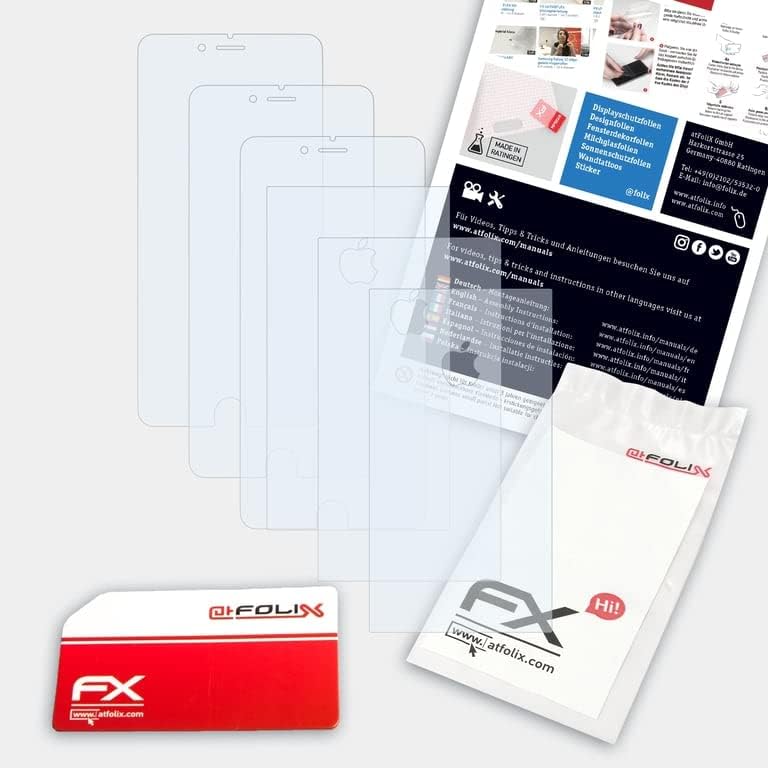 Защитно фолио atFoliX, съвместима със защитно фолио Apple iPhone 6 Plus, Сверхчистая защитно фолио FX (комплект от 3)