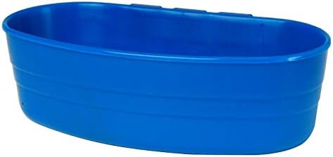 МАЛКА гигантска пластмасова купа за клетки (синя) - Пет Lodge - Здрава, монтируемая купа за хранене и пиене на