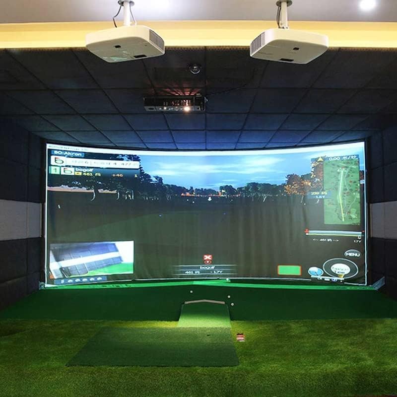 n/a Въздействие дисплей за симулация на топка за голф, Прожекционен екран, Материал за бяла кърпа, целта за упражнения по голф (Размер: 300X100 см)