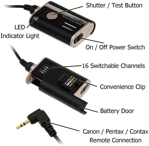 Безжичен кабел за дистанционно освобождаване на затвора SMDV RFN-4 за Canon EOS Rebel T3, T3i, T4i, T5i, D60, D70, SL1, Powershot G10, G11, G12, G1X, заменя Canon RS 60-E3