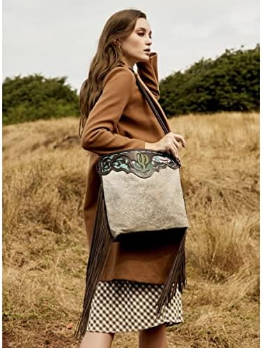 Дамска чанта за през рамото от западна кожа - Рециклирана Холщовая чанта Ръчна изработка