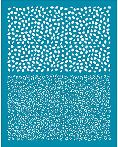 Шаблони на Леопардовой глина OLYCRAFT 4x5 инча, Ситопечат под формата на Леопард, Шаблони за трансфер на мрежата във формата на животни от Полимерна глина, Шаблони за Сит