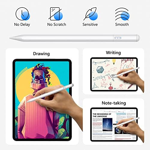 Стилус за iPad Молив, Активно перо с отклонение на ръката си и чувствителност към наклона, което е съвместимо