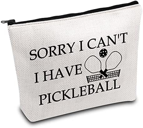 BDPWSS Косметичка за Пиклбола, Подарък за фен Пиклбола, Подарък играч в Пиклбол, Съжалявам, аз не мога, имам чанта с цип