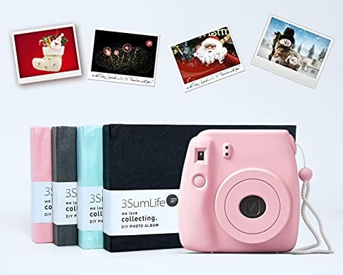3SumLife 40 Джобове Албум за Изрезки Polaroid Фотоалбум САМ Fujifilm Instax Албум с Твърди Корици Книга на Паметта с Аксесоари за Коледа, Сватба, Свети Валентин Рожден Ден, Годишнин