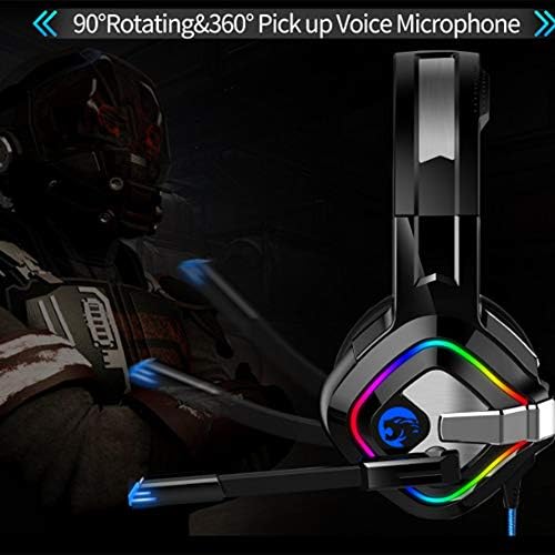 Слушалки WYANG, Светещи Слот Слушалки, намаляване на шума с Микрофон, Съраунд бас, 3D Стерео, за PS4/Xbox One/Химикалки