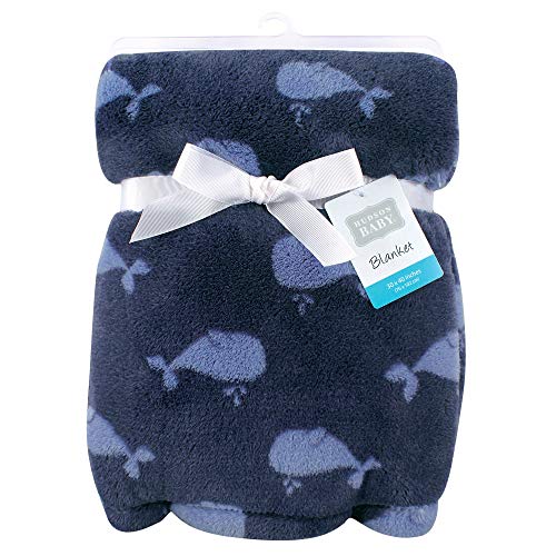 Детско Супер Плюшевое одеяло Hudson Baby Унисекс, Кит, Един размер (опаковка от 3 броя)