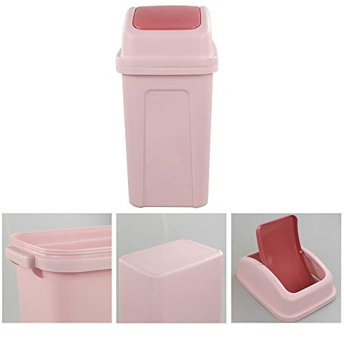 Кофа за боклук Nicesh обем 2,6 литра / 10 литра с Панти капак, Пластмасова кофа за Боклук с Откидывающимся покрив (розово)