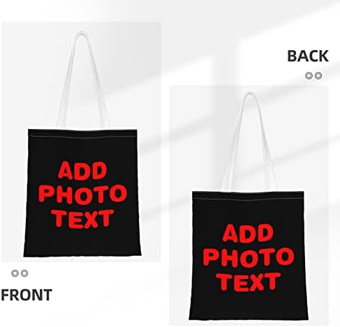 Обичай Чанти-Тоут С Логото на Фото Текст Персонализирани Торбички За Пазаруване За Жени, Бизнес Пътуване, Сватба Колеж Подаръци