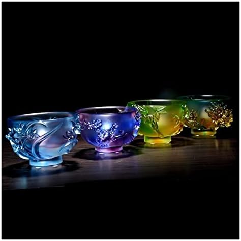 Купа за цветна глазура - Декоративна Кристален купа за закуска с шоколадови бонбони и плодове (Цвят: E. Комплект от 4 броя)