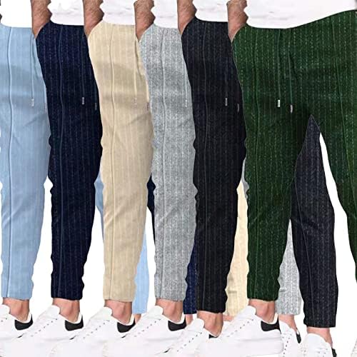 Sasha на Nina / Мъжки Модни Спортни Панталони на райета - Ежедневни Тесни Панталони, Панталони, Спортни Панталони