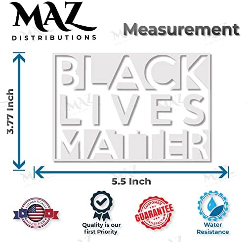 BLM Стикер Черна Живот Има Значение | Бял Стикер Vinyl Стикер | Автомобили, Камиони, Микробуси Стени Лаптоп |MAZ318