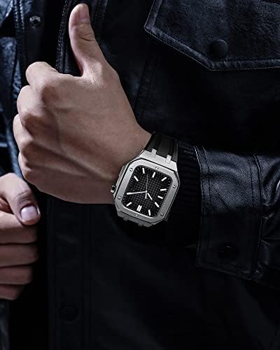 XDEWZ за Apple Watch Band Series 7 45 мм 44 мм Комплект Модификации Аксесоари Въжета за часа iWatch SE/4/5/6/7