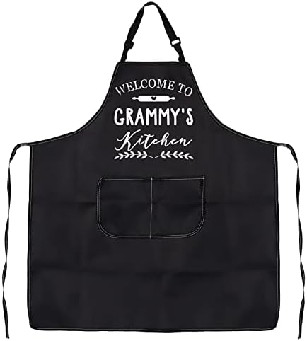 PXTIDY Добре дошли в Кухнята на Грами Подарък на баба Грами - Кухненска Престилка Грами Кулинарни Подаръци