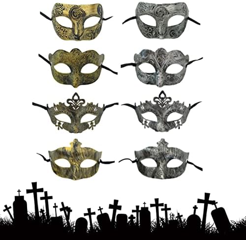 PRETYZOOM 16 бр Хелоуин, Маскарад карнавалните бал маски Mardi gras Венецианското парти