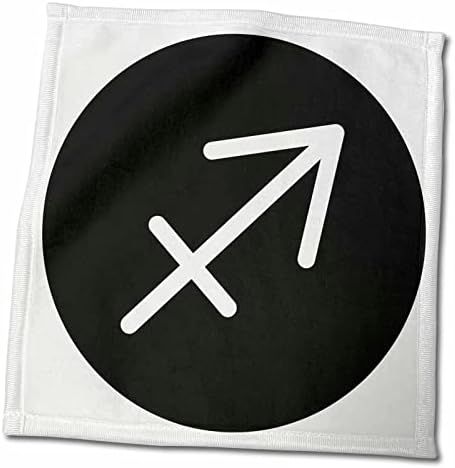 3РОС Стрелец, изображение хороскоп на Стрелец на черно-бял фон. - Кърпи (twl-265820-3)