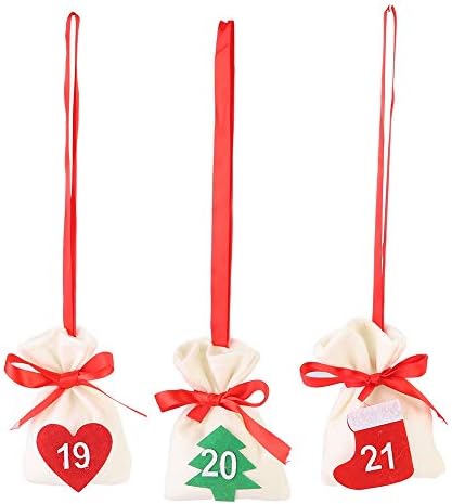 Коледен Адвент-Календар 2022, Окачени Адвент Календари, Подаръчни Опаковки за шоколадови Бонбони, Броене на