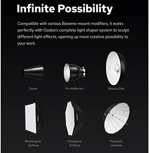 Godox QT600IIIM По-бързо студийная светкавица, стробоскоп с високоскоростна синхронизация 600 W 1/8000 С вградена