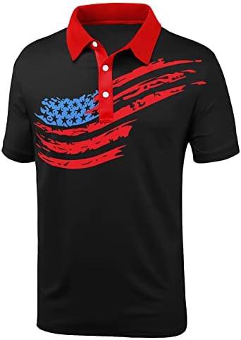 V VALANCH Мъжки Американски Риза с къси ръкави Falg с Къс Ръкав, Патриотическая Риза За изказвания, Забавна Риза