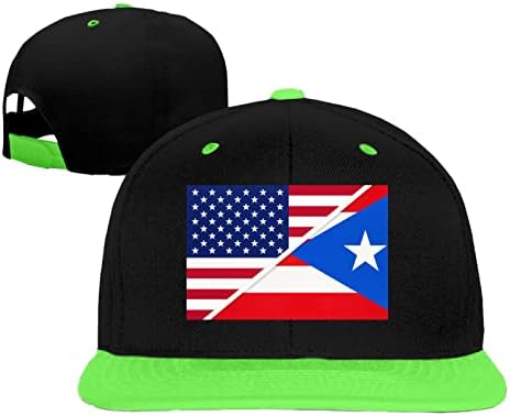 Флаг Пуерто Рико и американския Флаг, Хип-Хоп Шапки, бейзболни Шапки за Момчета и Момичета, Приталенные Шапки, бейзболни Шапки